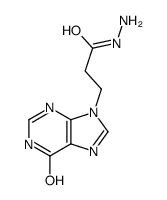 3-(6-oxo-3H-purin-9-yl)propanehydrazide结构式
