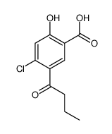 5-butanoyl-4-chloro-2-hydroxybenzoic acid结构式