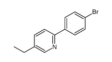 2-(4-bromophenyl)-5-ethylpyridine结构式