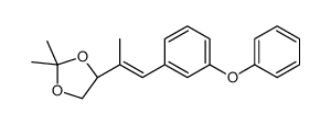 (4R)-2,2-dimethyl-4-[(E)-1-(3-phenoxyphenyl)prop-1-en-2-yl]-1,3-dioxolane结构式