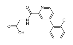 {[4-(2-Chlorophenyl)pyridine-2-carbonyl]amino}-acetic acid结构式