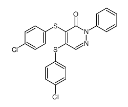 4,5-bis-(4-chloro-phenylsulfanyl)-2-phenyl-2H-pyridazin-3-one结构式