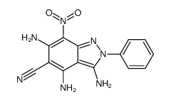 3,4,6-Triamino-7-nitro-2-phenyl-indazol-5-carbonitril结构式