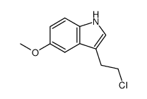 3-(2-chloroethyl)-5-methoxy-1H-3-indole结构式