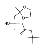 4-(2,2-Dimethylpropyl)-2-methyl-1-(2-methyl-1,3-dioxolan-2-yl)-4-penten-2-ol结构式