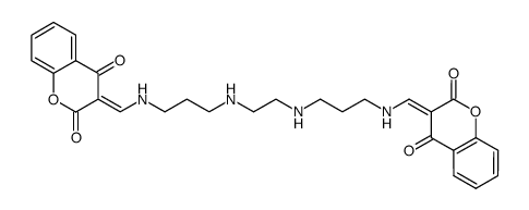N,N'-Bis-<(2,4-dioxochroman-3-yliden)-methylen>-1,10-diamino-4,7-diaza-decan结构式