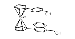 1-[p-(hydroxymethyl)phenyl]-1'-[4-(hydroxymethyl)-1-naphthyl]ferrocene Structure