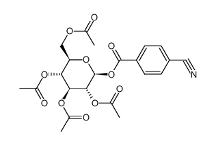 1-(4-Cyan-benzoyl)-tetraacetyl-β-D-glucose结构式