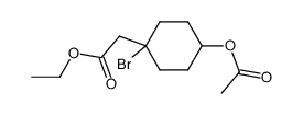ethyl 2-(4-acetoxy-1-bromocyclohexyl)acetate Structure