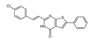 2-[(E)-2-(4-Chloro-phenyl)-vinyl]-6-phenyl-3H-thieno[2,3-d]pyrimidin-4-one Structure