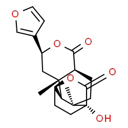 (1R)-1,4,4a,5,6,6aβ,9,10,10aα,10bβ-Decahydro-9α-(3-furanyl)-4α-hydroxy-4aβ,10a-dimethyl-1β,4β-ethano-3H,7H-benzo[1,2-c:3,4-c']dipyran-3,7-dione结构式