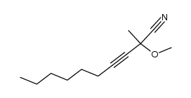 2-methoxy-2-methyl-3-decynenitrile Structure