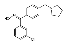 (3-chlorophenyl)(4-(pyrrolidin-1-ylmethyl)phenyl)methanone oxime Structure