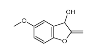 5-methoxy-2-methylene-2,3-dihydro-1-benzofuran-3-ol结构式