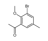 1-(3-bromo-2-methoxy-5-methylphenyl)-1-ethanone结构式