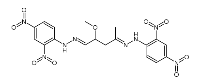 4-(2,4-dinitro-phenylhydrazono)-2-methoxy-valeraldehyde-(2,4-dinitro-phenylhydrazone) Structure