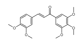 (E)-3-(3,4-dimethoxyphenyl)-1-(3,4,5-trimethoxyphenyl)prop-2-en-1-one结构式