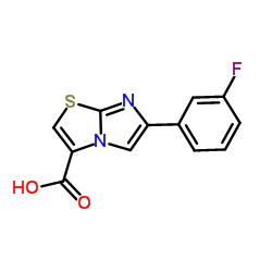 6-(3-Fluorophenyl)imidazo[2,1-b][1,3]thiazole-3-carboxylic acid结构式