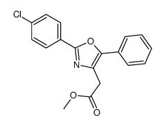 methyl 2-[2-(4-chlorophenyl)-5-phenyl-1,3-oxazol-4-yl]acetate结构式
