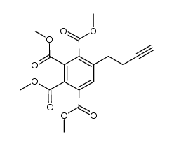 tetramethyl 5-(but-3-yn-1-yl)benzene-1,2,3,4-tetracarboxylate结构式