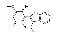 1-imino-2-methoxy-6-methyl-4-oxo-1,4-dihydro-11H-indolo[3,2-c]quinoline结构式