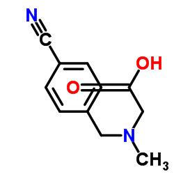 N-(4-Cyanobenzyl)-N-methylglycine结构式