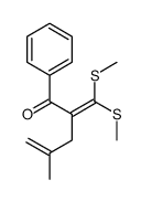 2-[bis(methylsulfanyl)methylidene]-4-methyl-1-phenylpent-4-en-1-one Structure