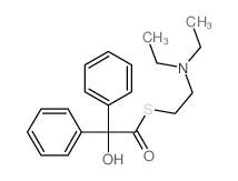 Benzeneethanethioicacid, a-hydroxy-a-phenyl-,S-[2-(diethylamino)ethyl] ester structure