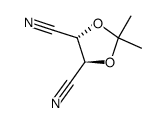 (-)-(4S,5S)-2,2-dimethyl-[1,3]-dioxolane-4,5-dicarbonitrile Structure