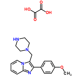 2-(4-Methoxyphenyl)-3-(1-piperazinylmethyl)imidazo[1,2-a]pyridine ethanedioate (1:1)结构式