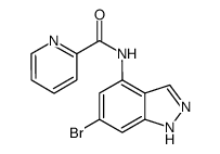 N-(6-bromo-1H-indazol-4-yl)-2-pyridinecarboxamide结构式