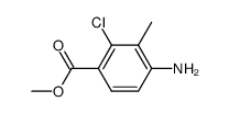 4-amino-2-chloro-3-methyl-benzoic acid methyl ester结构式