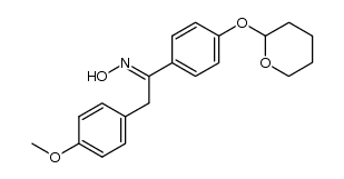 4-methoxybenzyl 4-(2-tetrahydropyranyloxy)phenyl ketoxime结构式
