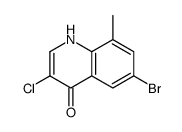 6-Bromo-3-chloro-4-hydroxy-8-methylquinoline结构式