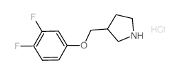 3-[(3,4-Difluorophenoxy)methyl]pyrrolidine hydrochloride结构式