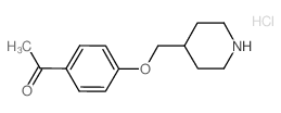 1-[4-(4-Piperidinylmethoxy)phenyl]-1-ethanone hydrochloride结构式