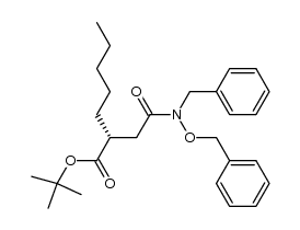 (R)-(+)-tert-Butyl 2-(N-benzyl-N-benzyloxycarbamoylmethyl)heptanoate Structure