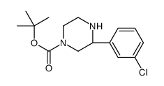 tert-butyl (3S)-3-(3-chlorophenyl)piperazine-1-carboxylate Structure