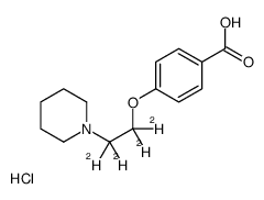 4-(1,1,2,2-tetradeuterio-2-piperidin-1-ylethoxy)benzoic acid,hydrochloride Structure