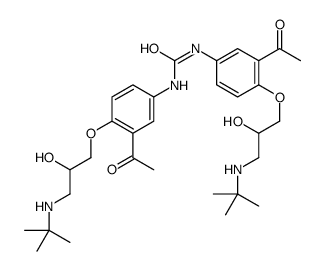 1,3-bis[3-acetyl-4-[3-(tert-butylamino)-2-hydroxypropoxy]phenyl]urea Structure