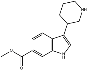 Methyl 3-(piperidin-3-yl)-1H-indole-6-carboxylate structure