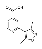 2-(3,5-dimethyl-1,2-oxazol-4-yl)pyridine-4-carboxylic acid结构式