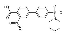 2-nitro-4-(4-piperidin-1-ylsulfonylphenyl)benzoic acid Structure