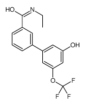 N-ethyl-3-[3-hydroxy-5-(trifluoromethoxy)phenyl]benzamide结构式