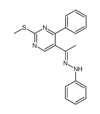 5-Acetyl-2-methylthio-4-phenylpyrimidine Phenylhydrazone Structure