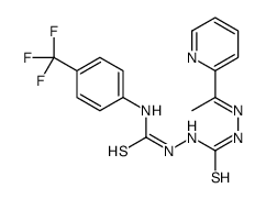 1-[(E)-1-pyridin-2-ylethylideneamino]-3-[[4-(trifluoromethyl)phenyl]carbamothioylamino]thiourea Structure