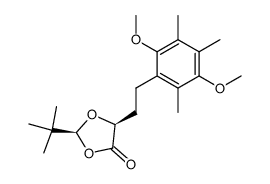 (2S,5S)-2-(tert.-Butyl)5-(2,5-dimethoxy-3,4,6-trimethylphenyl)ethyl)-1,3-dioxolan-4-on Structure