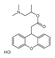 1-(dimethylamino)propan-2-yl 2-(9H-xanthen-9-yl)acetate,hydrochloride结构式