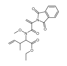 ethyl 2-(2-(1,3-dioxoisoindolin-2-yl)-N-methoxyacrylamido)-3-methylpent-4-enoate结构式