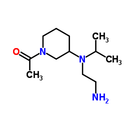 1-{3-[(2-Aminoethyl)(isopropyl)amino]-1-piperidinyl}ethanone Structure